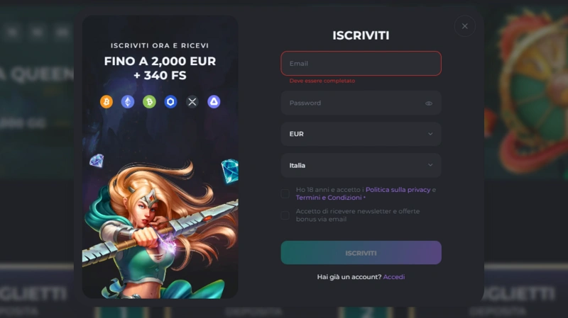 casinobello registration page